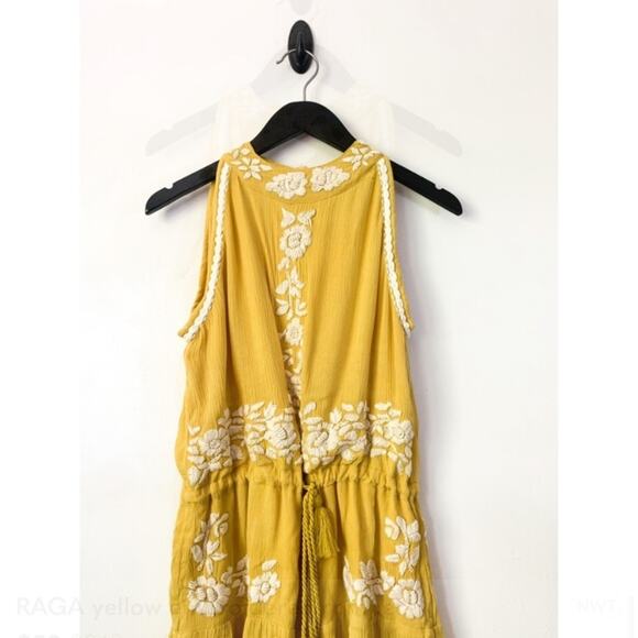 RAGA Yellow Embroidered Romper Small New - Picture 9 of 9